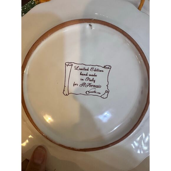 IL Fornaio Restaurant Vesuvius Napoli Naples Festa Dinner Plate Set Of 4 - Picture 8 of 10
